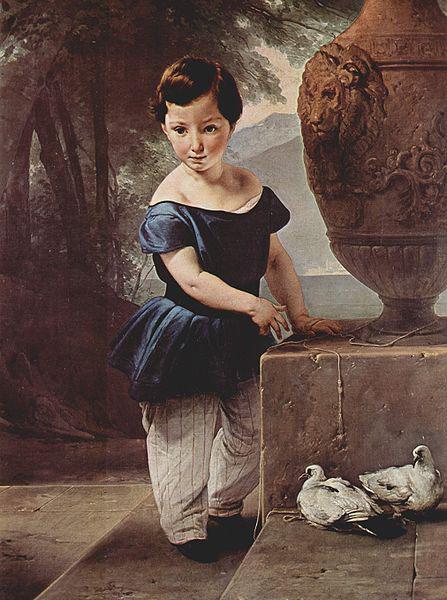 Francesco Hayez Portrat des Don Giulio Vigoni als Kind. oil painting image